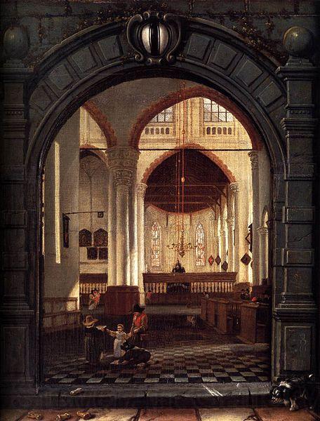 Louwijs Aernouts Elsevier Interior of the Oude Kerk Norge oil painting art